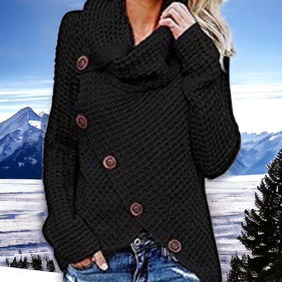 Cowl turtle neck Long Sleeve Sweater - Picture 2 of 12